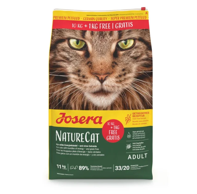 Сухой корм Josera NatureCat для молодых кошек от 6 месяцев, с бататом, рисом и травами, 10 + 1 кг