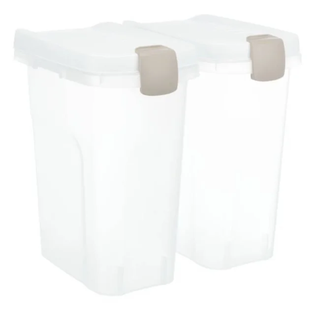 Контейнер для хранения корма Trixie для собак, пластик, белый/прозрачный, 25 л, 24×51×39 см