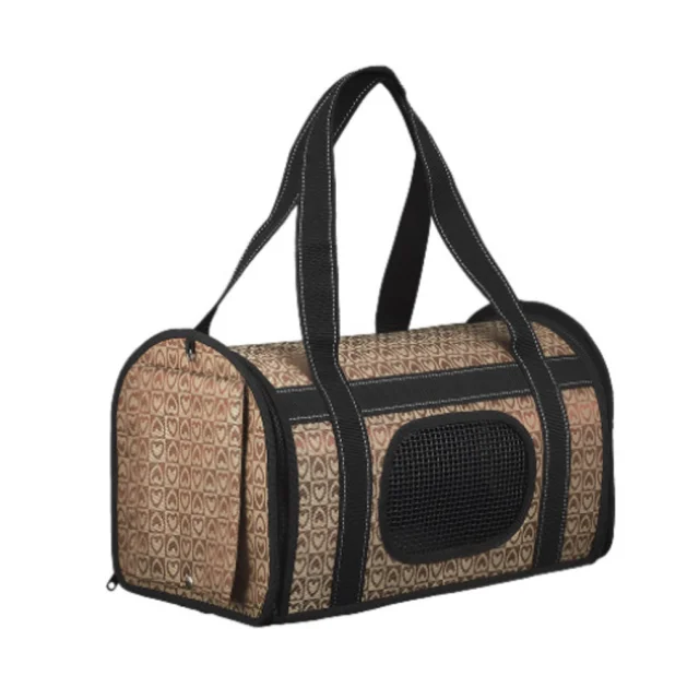 Сумка-переноска AnimAll жесткая для кошек и собак мелких пород, шоколад, 45×25×29 см