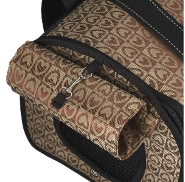 Сумка-переноска AnimAll жесткая для кошек и собак мелких пород, шоколад, 45×25×29 см