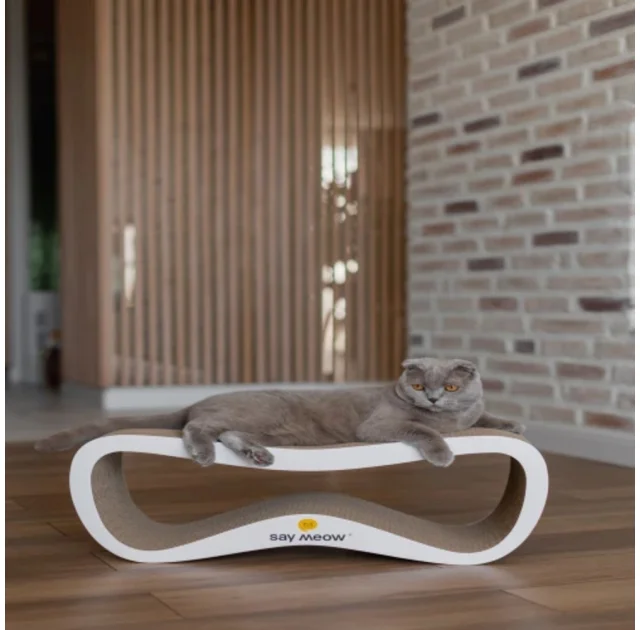Когтеточка-лежанка Say Meow Grace для кошек, гофрокартон, 67×27×24 см