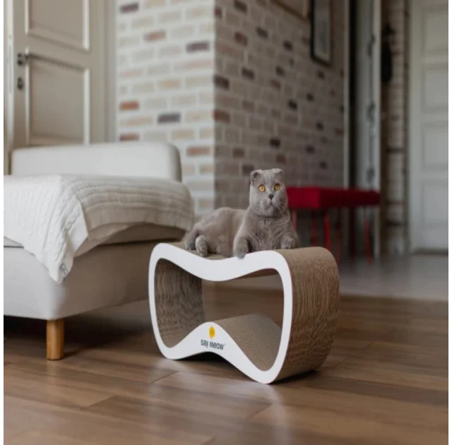 Когтеточка-лежанка Say Meow Grace для кошек, гофрокартон, 67×27×24 см
