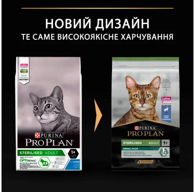 Сухой корм Purina Pro Plan Cat Sterilised для стерилизованных кошек, с кроликом, 10 кг