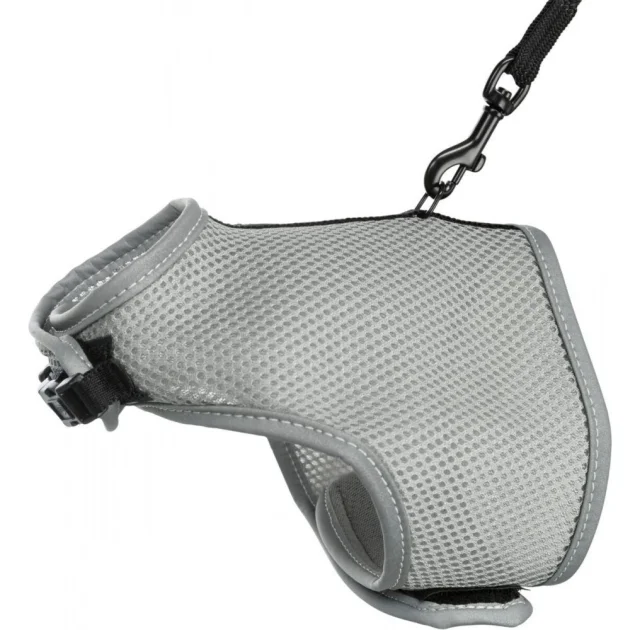Шлея с поводком Trixie Soft Harness для кошек, 24-42 см, 1.2 м