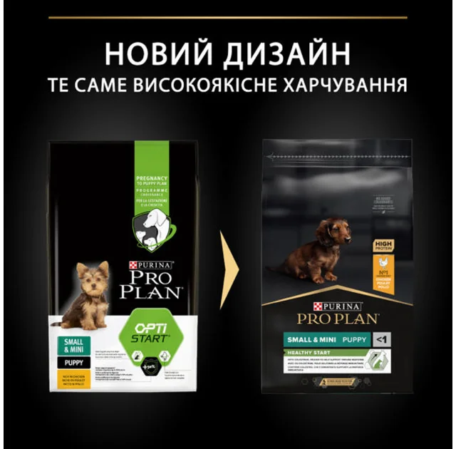 Сухий корм Purina Pro Plan Puppy Small&Mini Optistart для цуценят малих порід, з куркою, 7 кг