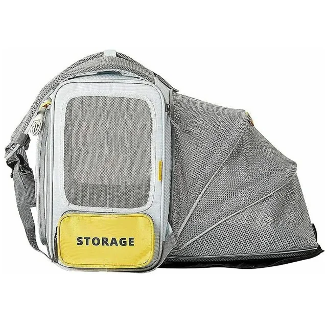 Рюкзак-переноска Petkit Breezy Zone Yellow/Grey для собак и кошек, 35×27×43 см, серый