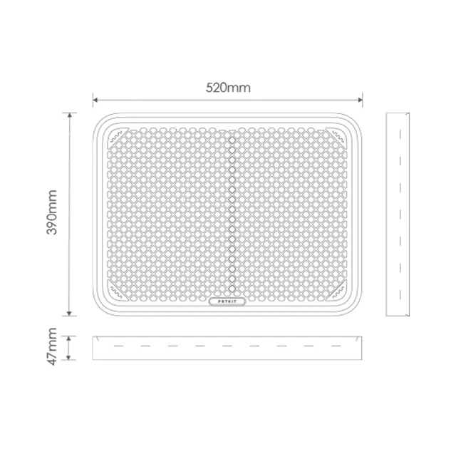 Туалет Petkit Pura Dog Toilet для собак, 52×39×4.7 см, сірий
