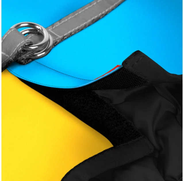 Шлей м'який Waudog Clothes з QR паспортом для собак, малюнок "Colors of freedom", S1, 40-45 см, З 29-31 см