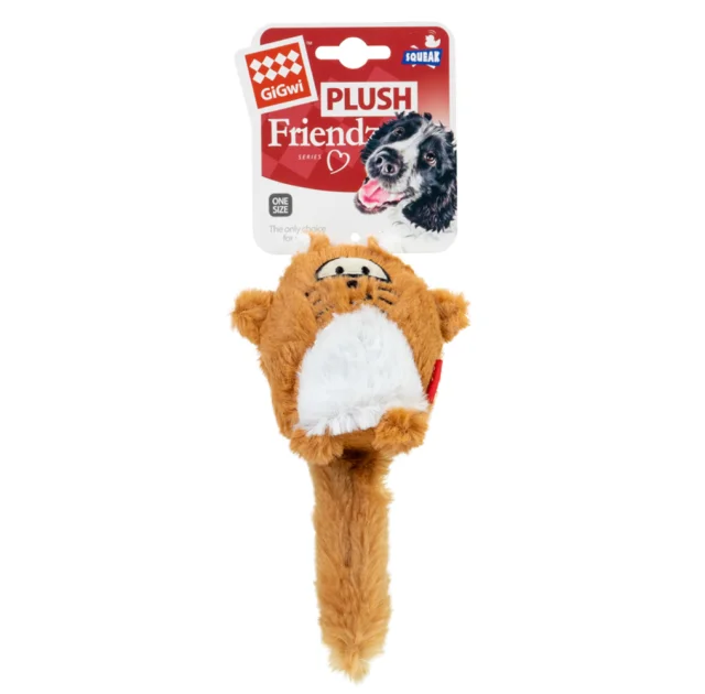 Іграшка для собак GiGwi Plush, Лисиця з великою пищалкою, плюш, штучне хутро, 18 см