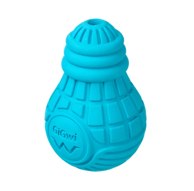 Игрушка для собак GiGwi Bulb Rubber, Лампочка резиновая, резина, S, голубая