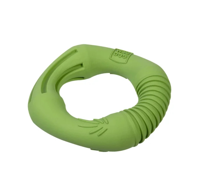 Игрушка Waudog Fun Natural для собак Кольцо, биоразлагаемая резина, 12 см, зеленая