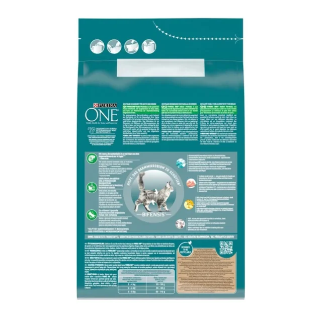Сухий корм Purina One Indoor для дорослих котів, що живуть у приміщенні, з індичкою, 3 кг
