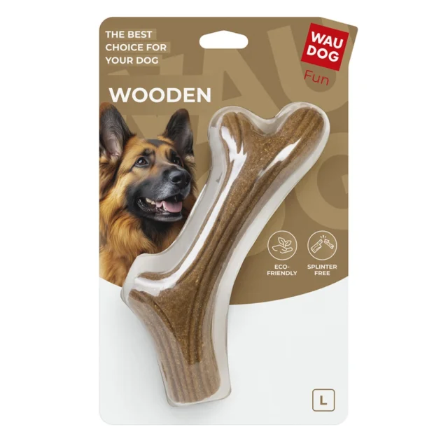 Іграшка WAUDOG Fun Wooden для собак, ріг, L, 24 см