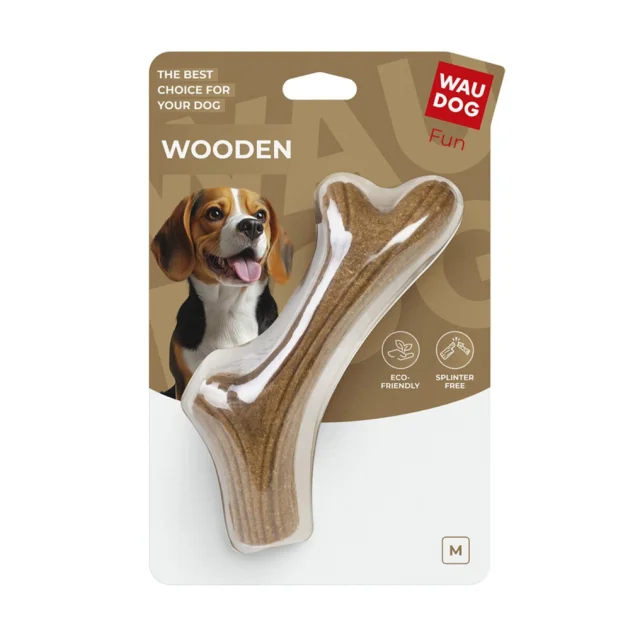 Іграшка WAUDOG Fun Wooden для собак, ріг, M, 19 см
