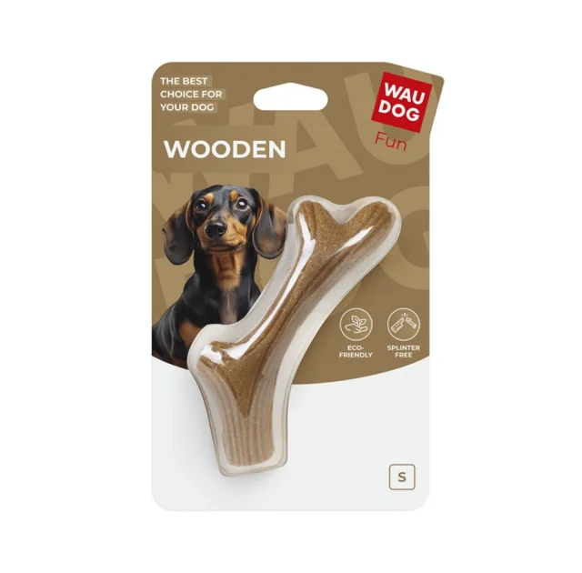 Іграшка WAUDOG Fun Wooden для собак, ріг, S, 14 см