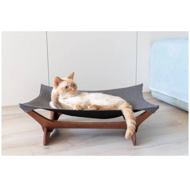 Гамак-лежак PetJoy для котов, коричнево-серый, 55×45×18 см