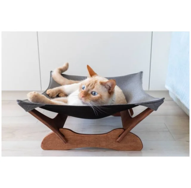 Гамак-лежак PetJoy для котов, коричнево-серый, 55×45×18 см