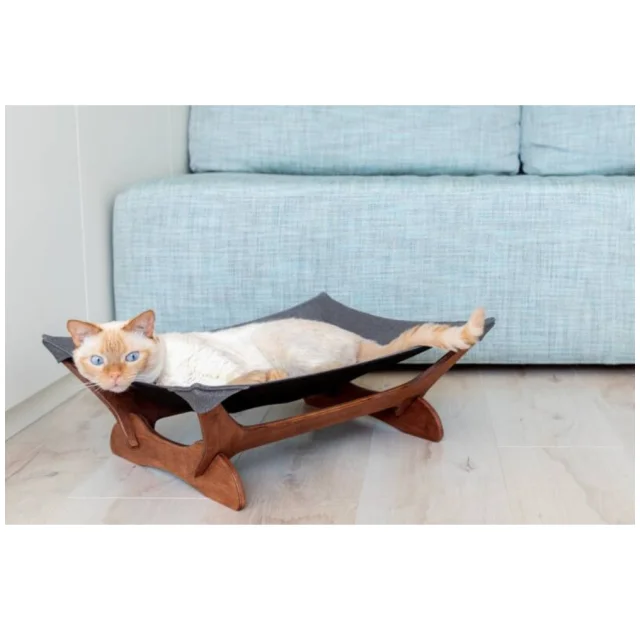 Гамак-лежак PetJoy для котов, коричнево-серый, 55×45×18 см
