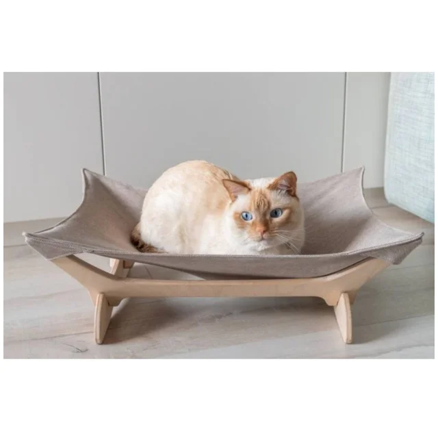 Гамак-лежак PetJoy для котов, бело-бежевый, 55×45×18 см