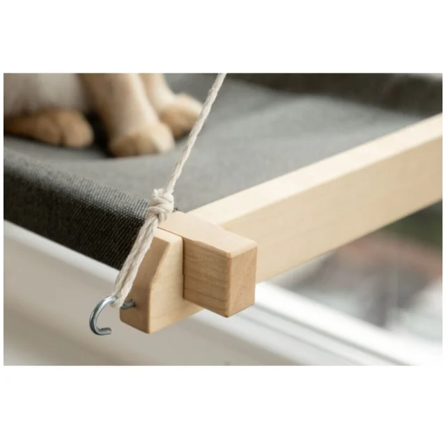 Гамак PetJoy для котов, на окно, бело-серый, 54×35×3.5 см
