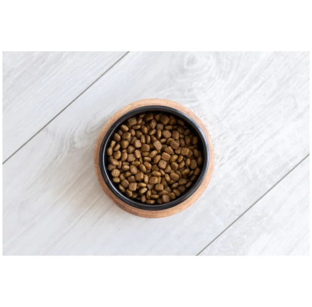 Миска PetJoy для собак та котів, на підставці, коричнево-чорна, 0.25 л, 13×13×7 см