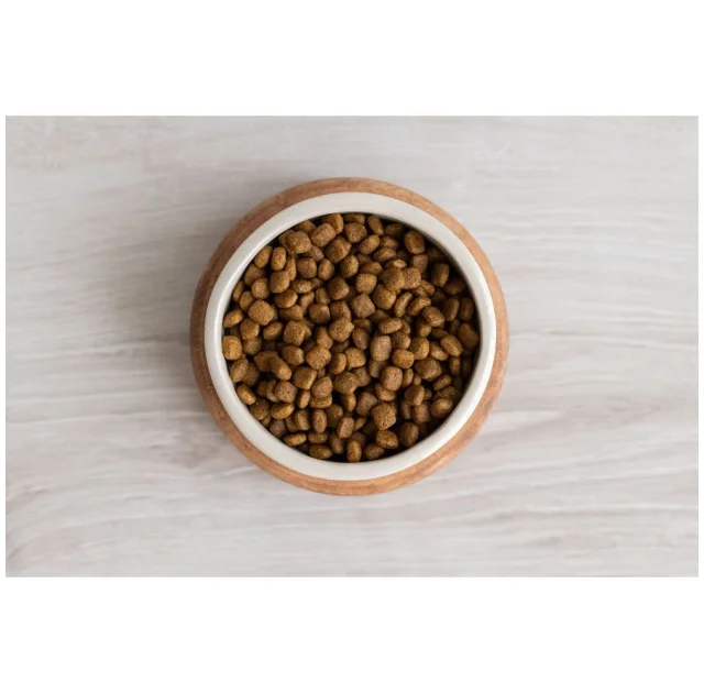 Миска PetJoy для собак та котів, на підставці, коричнево-бежева, 0.25 л, 13×13×7 см