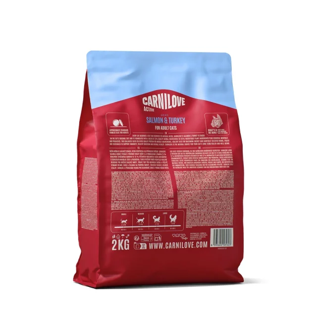 Сухий корм Carnilove Active Salmon & Turkey для котів, лосось та індичка, 2 кг