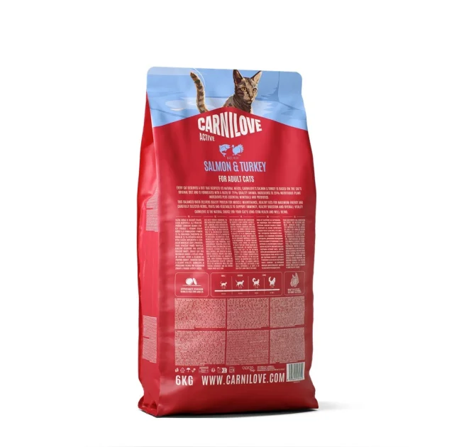 Сухий корм Carnilove Active Salmon & Turkey для котів, лосось та індичка, 6 кг