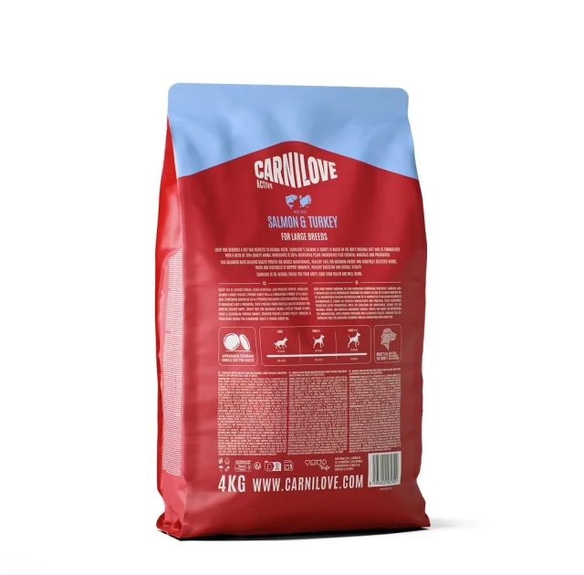 Сухий корм Carnilove Active Salmon & Turkey Large Breed для собак великих порід, лосось та індичка, 4 кг