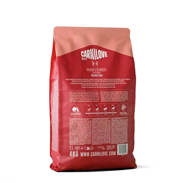 Сухий корм Carnilove Active Venison & Reindeer & Wild Boar Active Adults для активних собак, оленина і дикий кабан, 4 кг