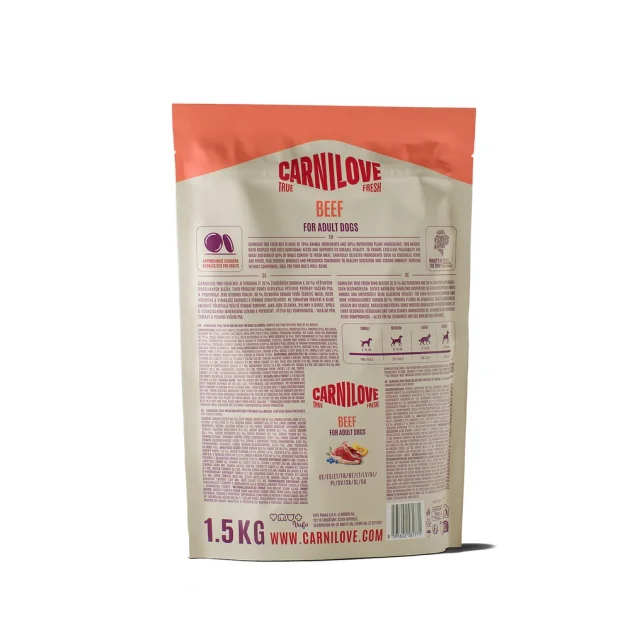 Сухий корм Carnilove True Fresh Beef для собак, яловичина, 1.5 кг