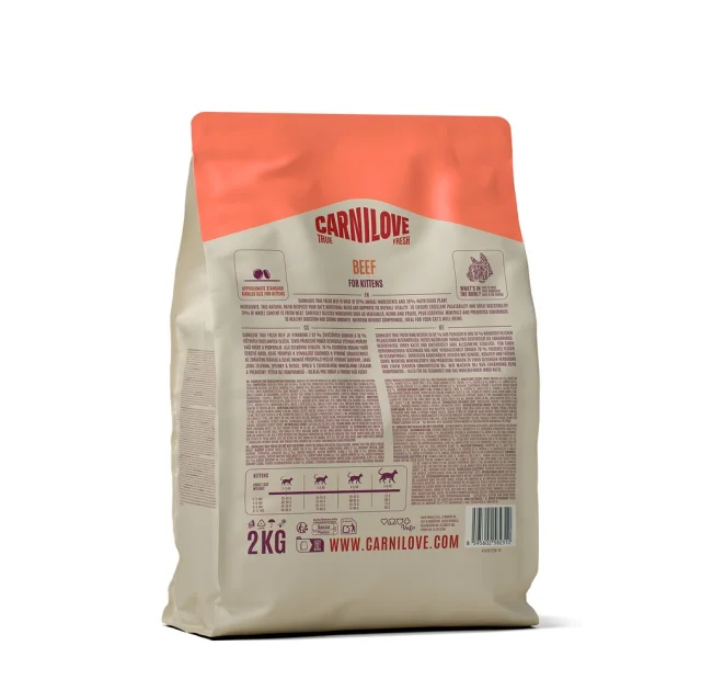 Сухий корм Carnilove True Fresh Beef Kitten для кошенят, яловичина, 2 кг