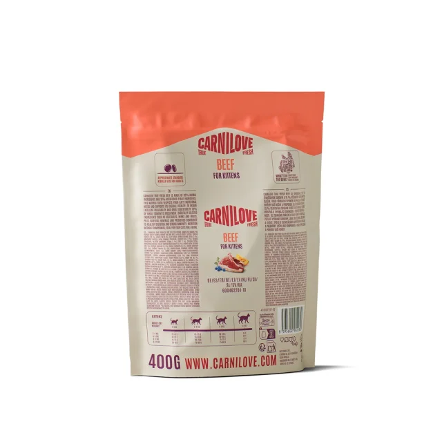 Сухий корм Carnilove True Fresh Beef Kitten для кошенят, яловичина, 400 г