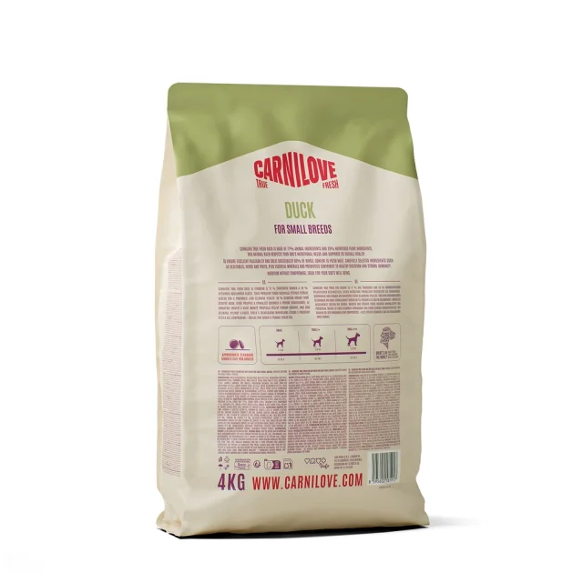 Сухий корм Carnilove True Fresh Duck Small Breed для собак малих порід, качка, 4 кг