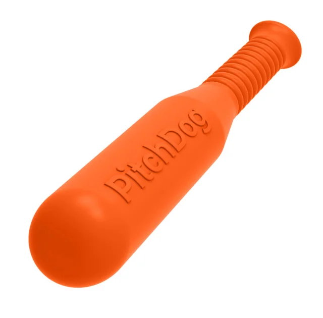 Игровая бита для апортировки PitchDog, оранжевая, 35×6 см.