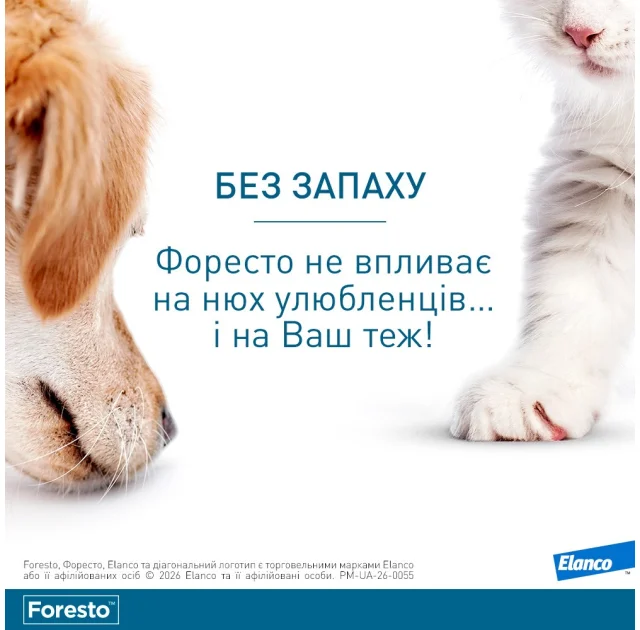Ошейник Elanco (Bayer) Foresto против блох и клещей для кошек и собак, 38 см