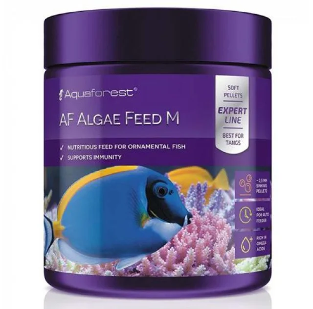 Корм Aquaforest AF Algae Feed M (2.5 мм) для МОРСЬКИХ рослиноїдних риб, 155 г
