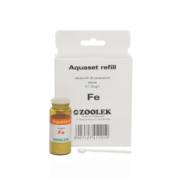 Тест уровня железа Zoolek Aquatest Fe, 0,075 кг, 9 x 3,5 x 13,5 см (реагент)