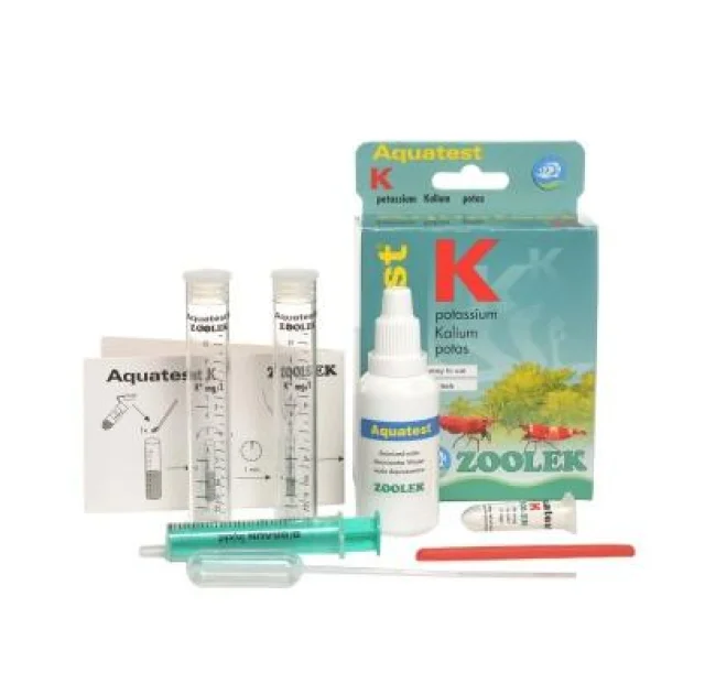 Тест на содержания калия Zoolek Aquatest K, 0,086 кг, 9 x 3,5 x 13,5 см (комплект)