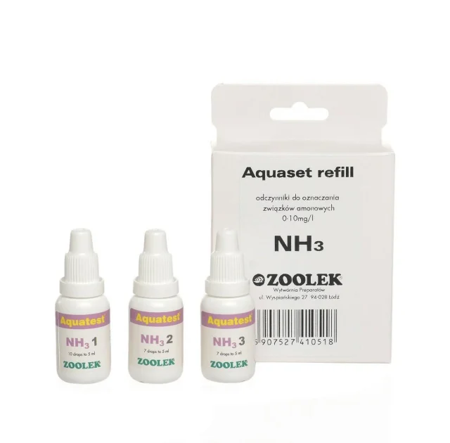 Тест содержания аммония - аммиака (NH3_NH4+) Zoolek Aquatest NH3, 0,09 кг, 9 x 3,5 x 13,5 см (реагент)