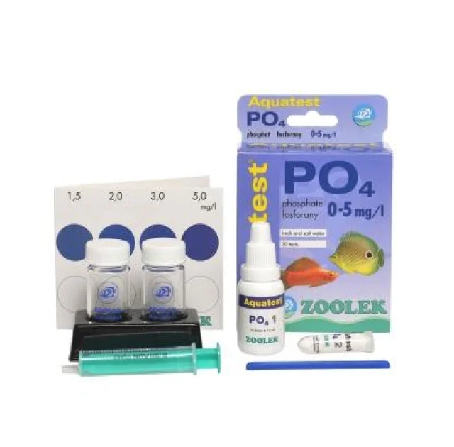 Тест на фосфаты Zoolek Aquatest PO4, 0,092 кг, 9 x 3,5 x 13,5 см (комплект)