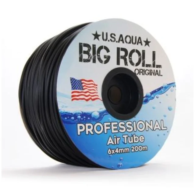 Шланг U.S.Aqua Airline Black чорний 4/6 мм силіконовий, 200 м