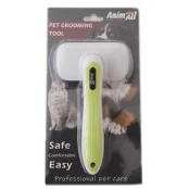 Пуходерка с автоматической системой очистки AnimAll Groom для животных, зеленая