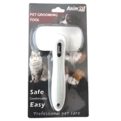 Пуходерка с автоматической системой очистки AnimAll Groom для животных, серая