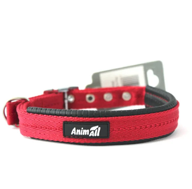 Нашийник AnimAll для собак, L, червоний, 2.5×38-60 см