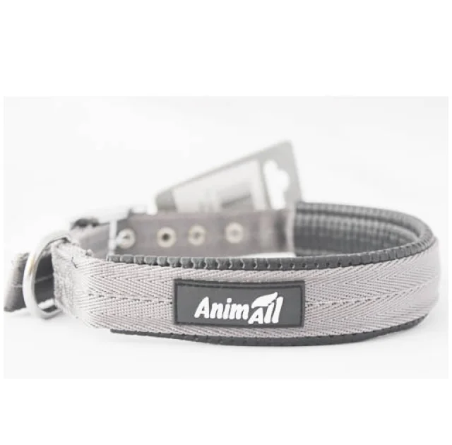 Нашийник AnimAll для собак, M, сірий, 2×29-50 см