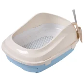 Туалет з сіткою AnimAll P 1061 для дорослих котів, 56×40×21, блакитний