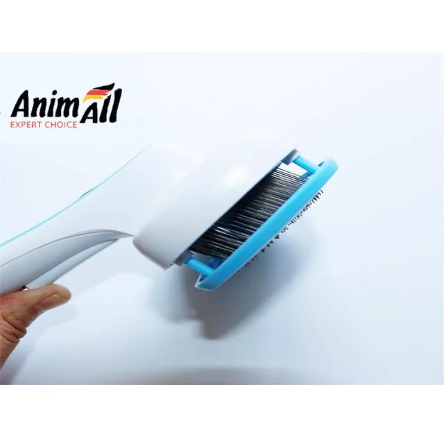 Пуходерка з автоматичною системою очищення AnimAll Groom для тварин, блакитна