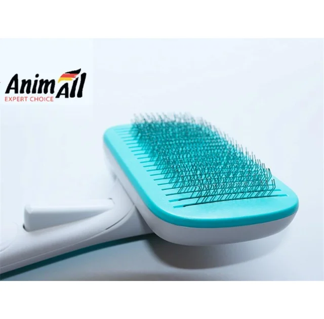 Пуходерка з автоматичною системою очищення AnimAll Groom для тварин, блакитна