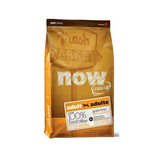 Беззерновой корм NOW Fresh Adult Recipe Grain Free для дорослих собак, з індичкою, качкою та лососем, 11.34 кг